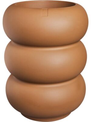 Кашпо Premium amber roll high karamel D43 H58 см