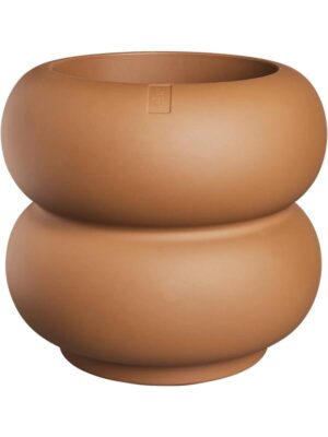 Кашпо Premium amber roll low karamel D43 H40 см