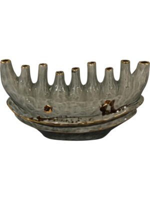 Ваза Alfie vase mystic grey L34 W13 H19 см