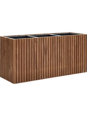 Кашпо Baq radia rectangle natural на колесиках (с техническим горшком) L107 W38 H50 см