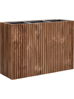 Кашпо Baq radia rectangle natural на колесиках (с техническим горшком) L107 W38 H75 см