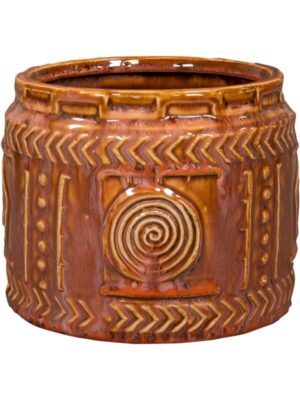 Кашпо Aztec pot coral D17 H12 см