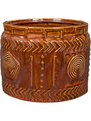 Кашпо Aztec pot coral D19 H14 см