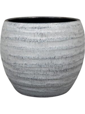 Кашпо Manuel pot shiny grey D20 H17 см
