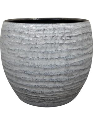 Кашпо Manuel pot shiny grey D25 H21 см