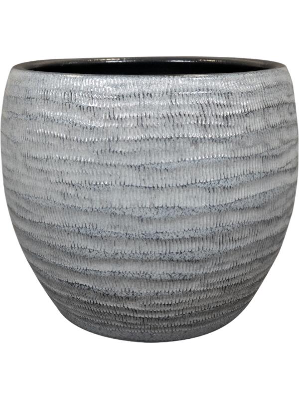 Кашпо Manuel pot shiny grey D25 H21 см