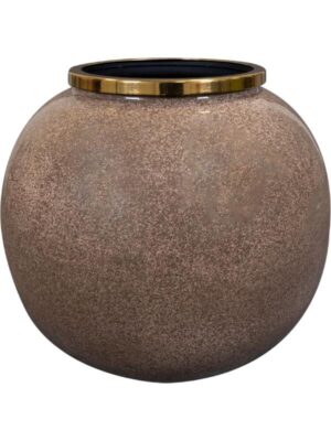 Кашпо Riven pot taupe D25 H23 см
