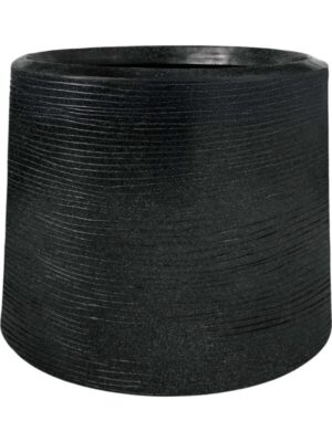 Кашпо Capi arc granite sandbag medium black D50 H43 см