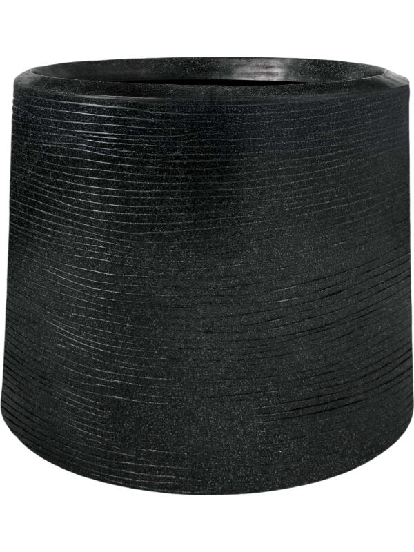Кашпо Capi arc granite sandbag medium black D86 H70 см