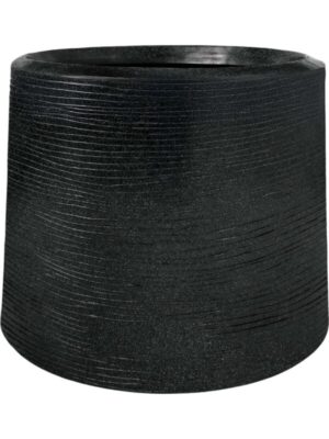 Кашпо Capi arc granite sandbag medium black D105 H90 см