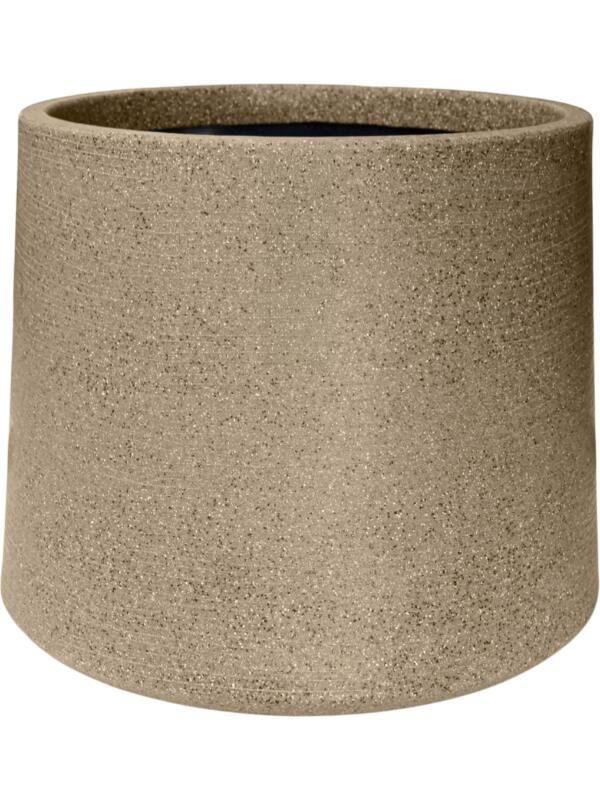 Кашпо Capi arc granite sandbag medium warm taupe D50 H43 см