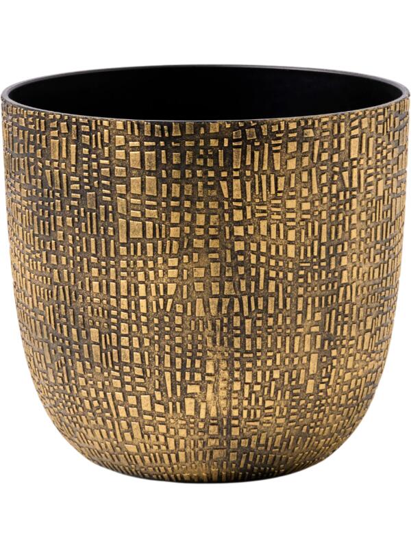 Кашпо Capi nature skin made with planter ball black gold D17 H15 см