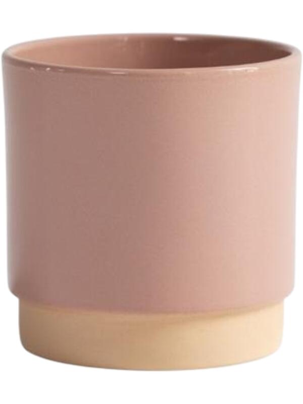 Кашпо Eno duo pot shiny dusty pink D13 H13 см