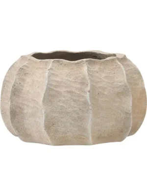 Кашпо Calima gobi low l ashy taupe D42.5 H24.5 см