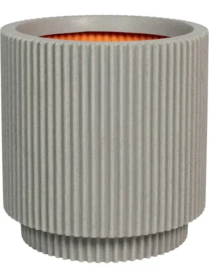 Кашпо Capi roots groove vase cylinder concrete color D35 H38 см