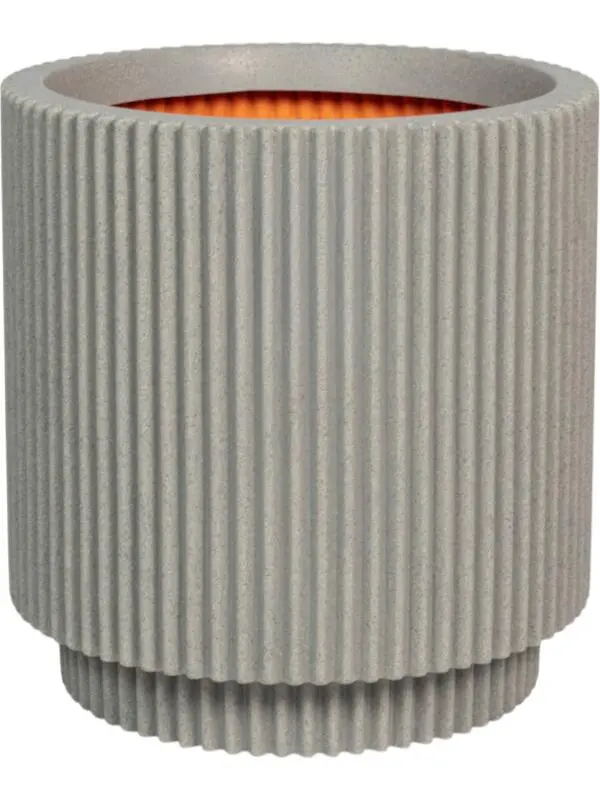 Кашпо Capi roots groove vase cylinder concrete color D35 H38 см