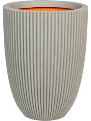 Кашпо Capi roots groove vase elegant low concrete color D46 H58 см