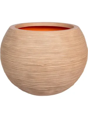 Кашпо Capi roots rib vase ball terra D40 H32 см