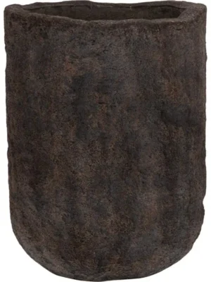 Кашпо Limestone arch l fossil dark D55 H69 см