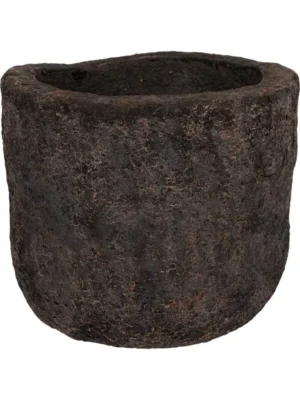 Кашпо Limestone hollow s fossil dark D35.5 H30 см