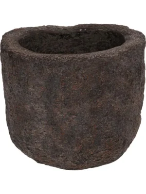 Кашпо Limestone hollow xs fossil dark D25 H22 см