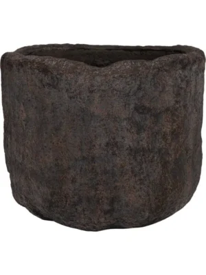 Кашпо Limestone mesa m fossil dark D40.5 H33 см