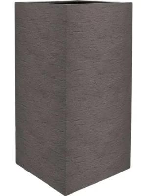 Кашпо Terreno high cube ash brown L30 W30 H80 см
