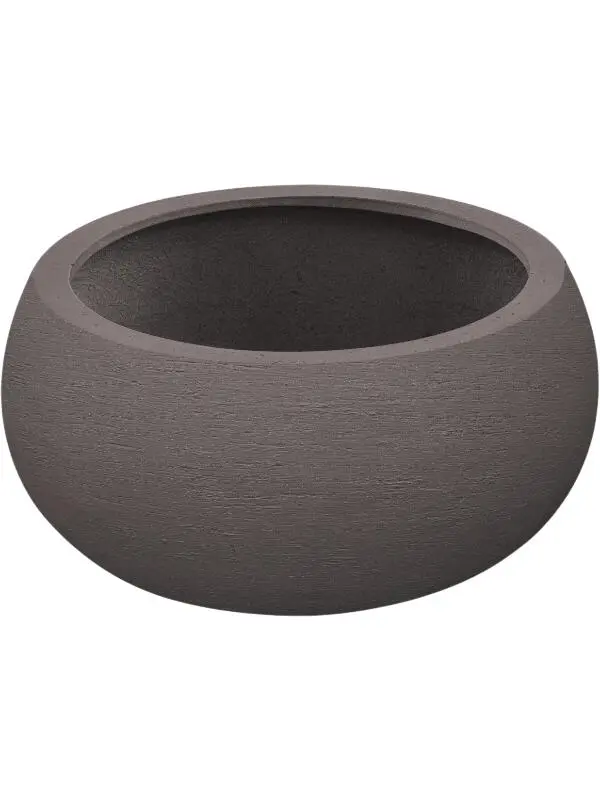 Кашпо Terreno low balloon ash brown D95 H44 см