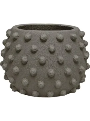 Кашпо Texture polly low s pebble taupe D33 H23 см