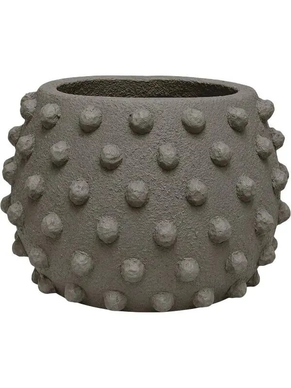 Кашпо Texture polly low s pebble taupe D33 H23 см