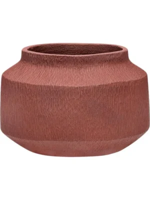 Кашпо Organic flow low l berry red D43 H26.5 см