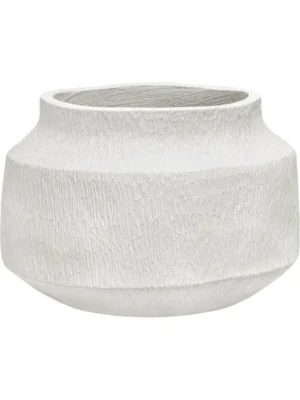 Кашпо Organic flow low l cloud white D43 H26.5 см