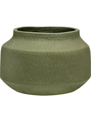 Кашпо Organic flow low l moss green D43 H26.5 см