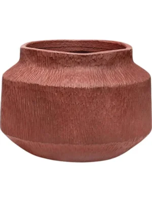 Кашпо Organic flow low s berry red D38 H24.5 см