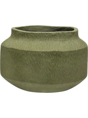 Кашпо Organic flow low s moss green D38 H24.5 см