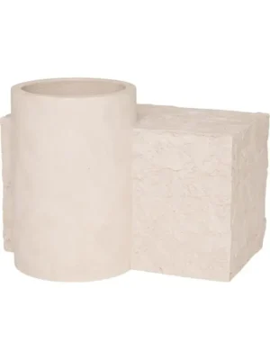 Кашпо Sculpture lira alabaster L35 W35 H60 см
