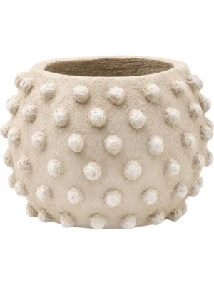Кашпо Texture polly low s pebble beige D33 H23 см