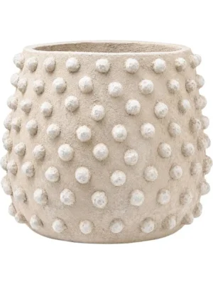 Кашпо Texture polly mid m pebble beige D50.5 H44.5 см