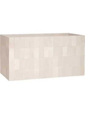 Кашпо Tile jort m verona cream L100 W37.5 H50 см